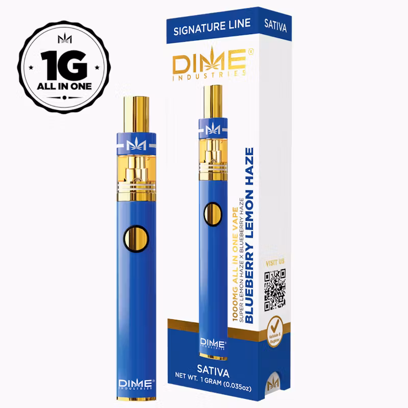 Dime Industries Blueberry Lemon Haze 1000mg All in One Device