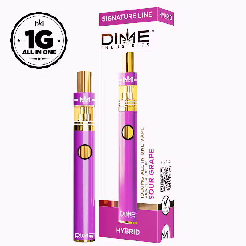 Dime Industries Sour Grape 1000mg All in One Device