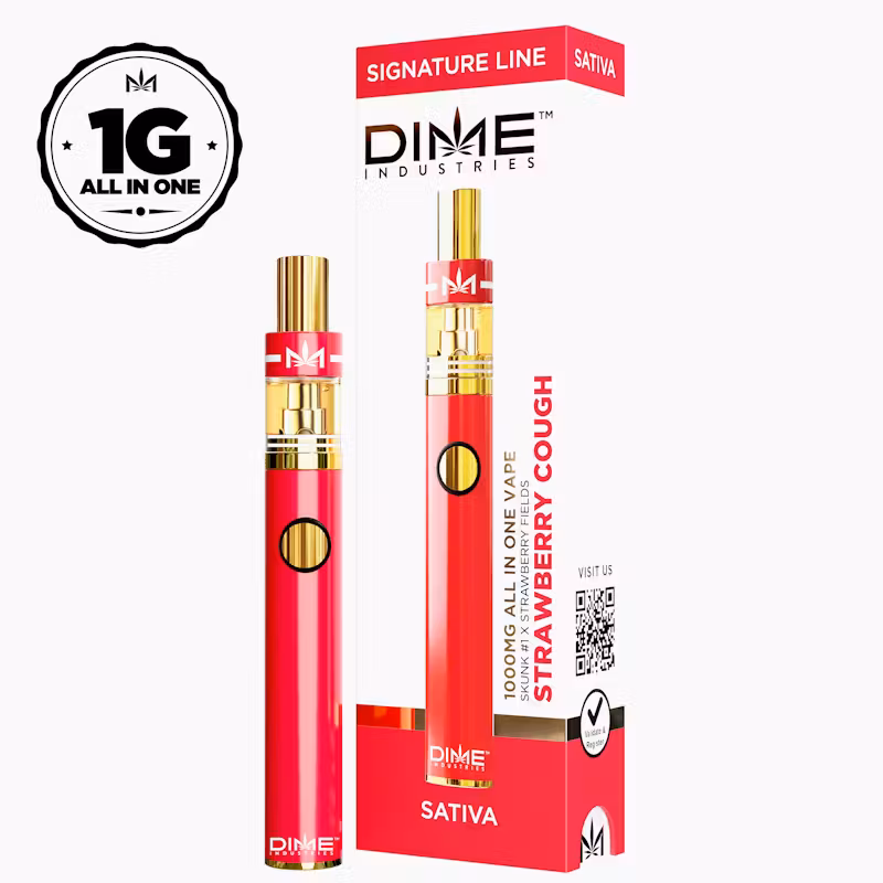 Dime Industries Strawberry Cough 1000mg All in One Device