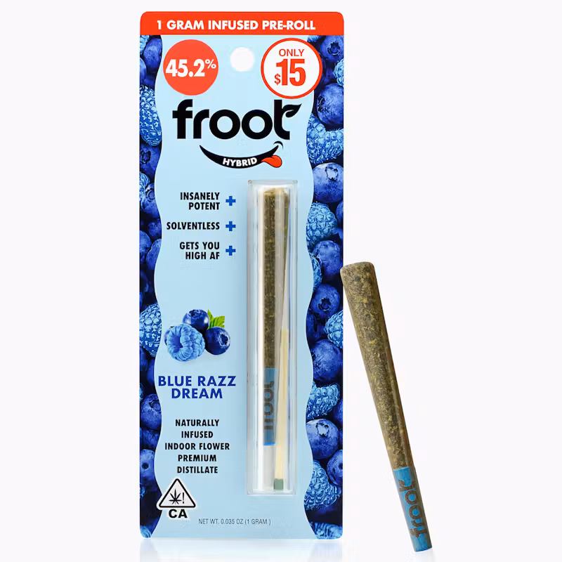 Froot Blue Razz Dream Infused 1-gram Pre-roll