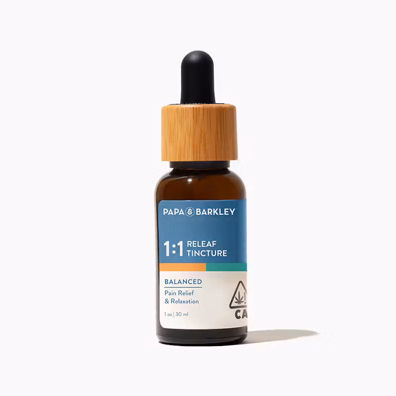 Papa & Barkley Releaf Tincture 1:1 CBD:THC, 30ml