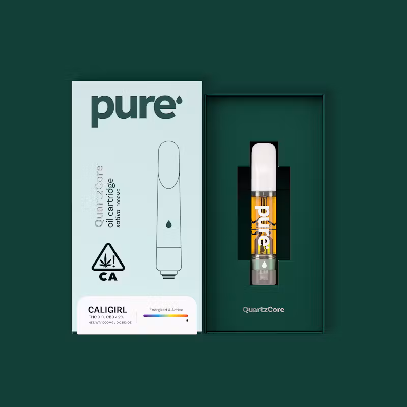 Pure Vape Pure QuartzCore l Caligirl OG l Sativa l 1G Cartridge