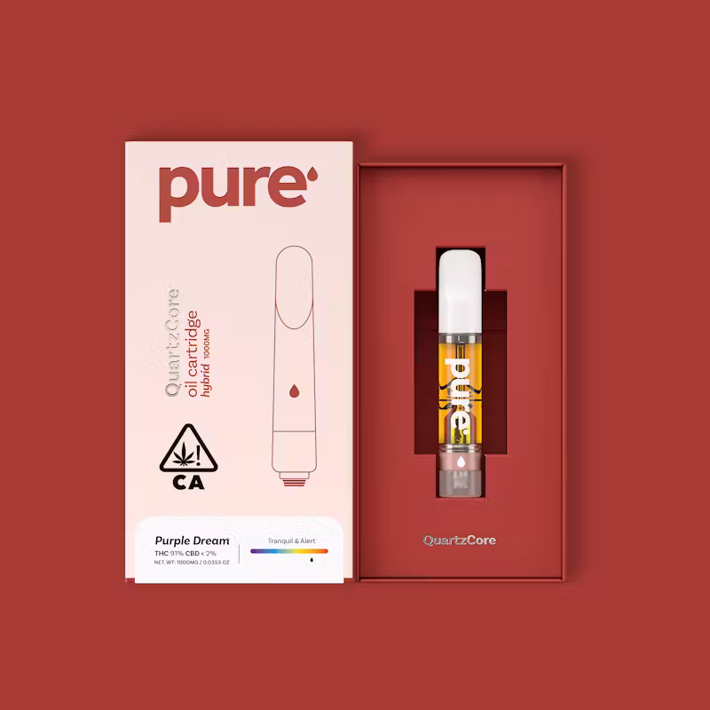 Pure Vape Pure QuartzCore l Purple Dream l Hybrid l 1G Cartridge