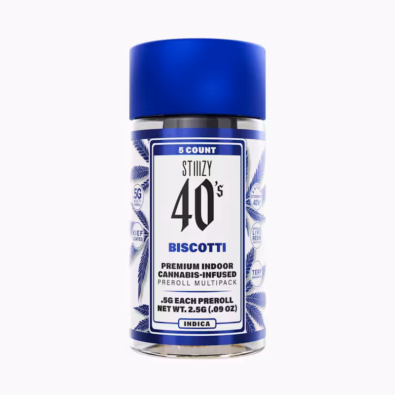 STIIIZY BISCOTTI - .5G 40S INFUSED PREROLL PACK