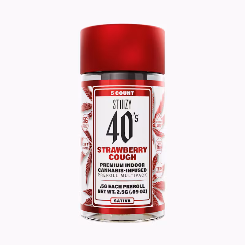 STIIIZY STRAWBERRY COUGH - .5G 40s PREROLL MULTI PACK