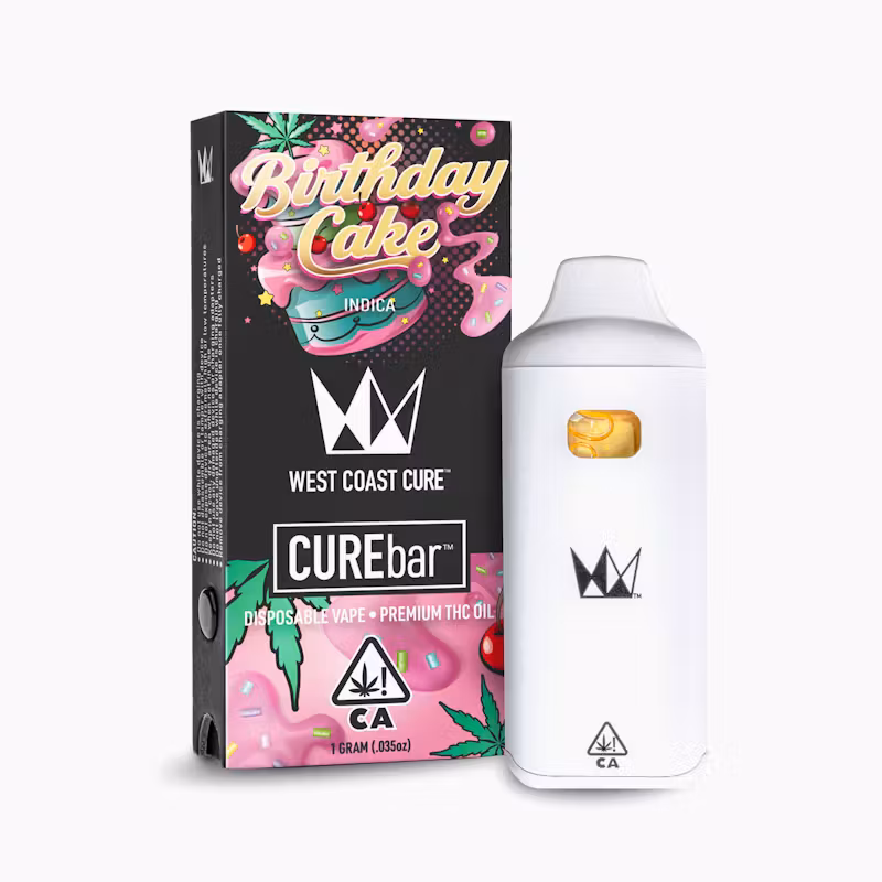 West Coast Cure Birthday Cake Disposable CUREbar - 1G