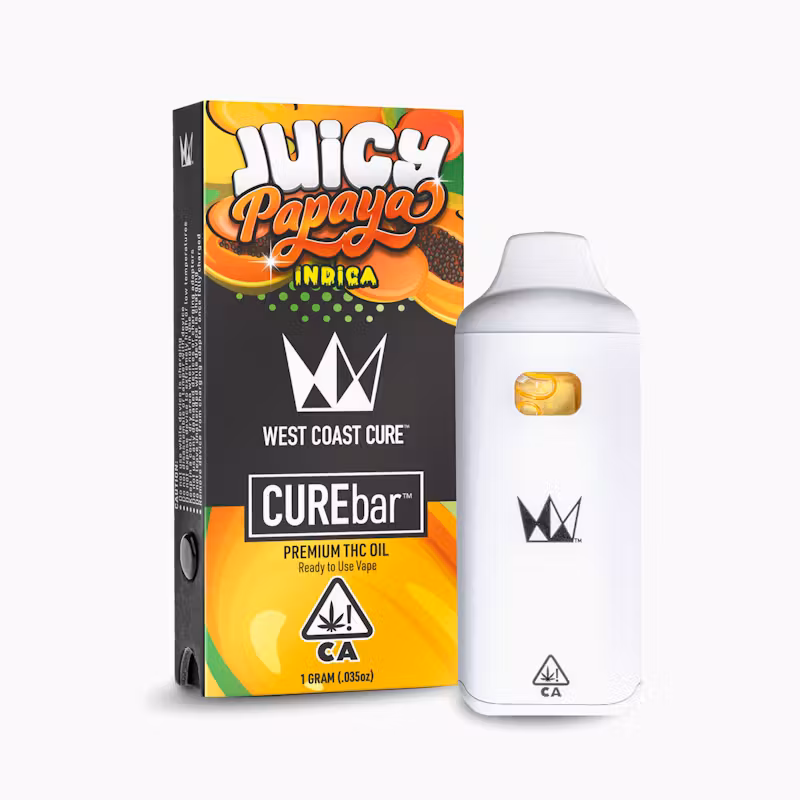West Coast Cure Juicy Papaya Disposable CUREbar - 1G
