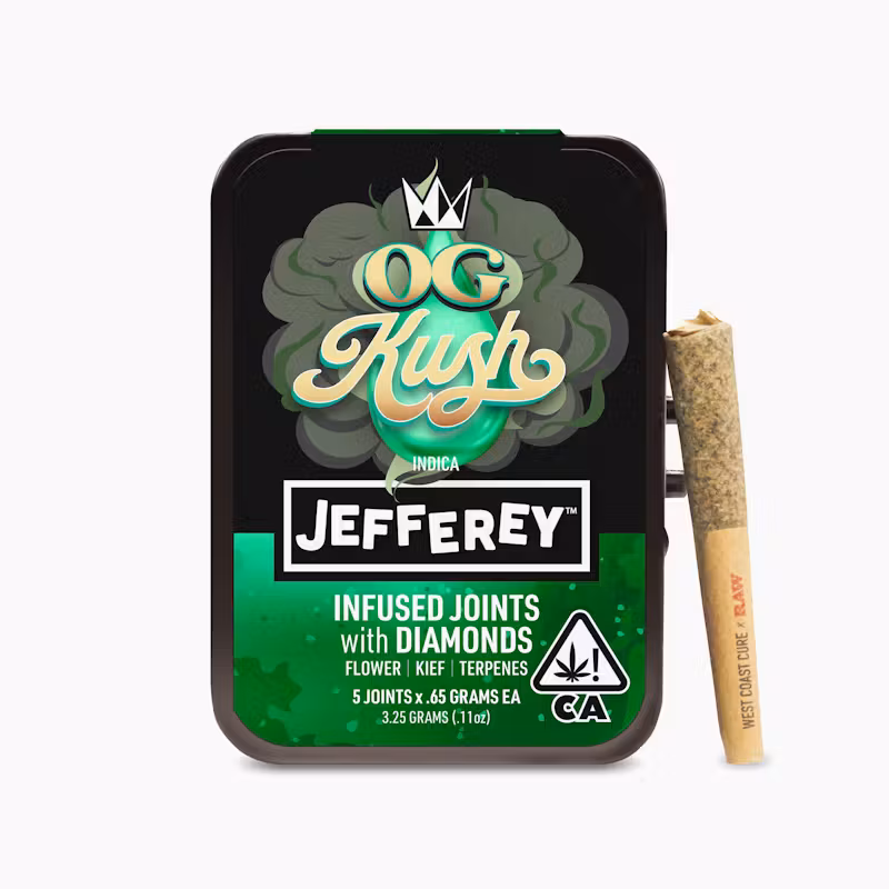 West Coast Cure OG Kush - Jefferey Infused Joint .65g 5 Pack